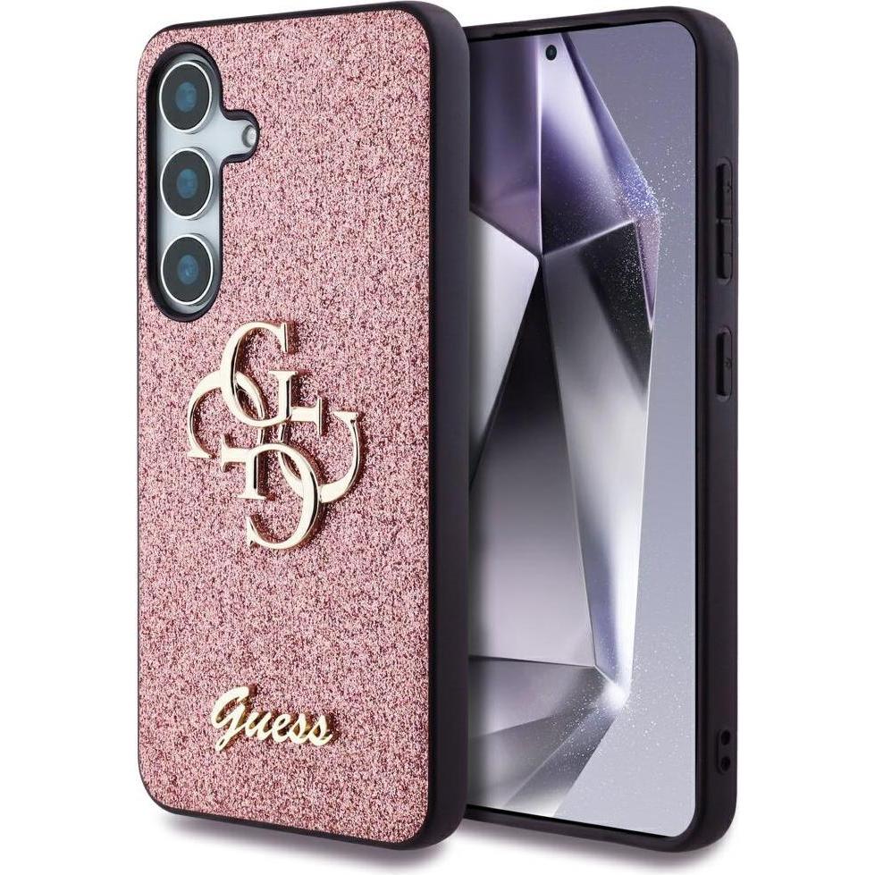 Guess Etui Fixed Glitter Big 4G Metal Logo do Samsung Galaxy S25 rÃ³Å¼owy (Samsung Galaxy S25), Smartphone Hülle, Pink