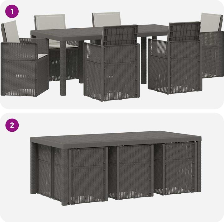 Produktbild vidaXL Modernes Esszimmer-Set (200 x 100 x 73 cm)