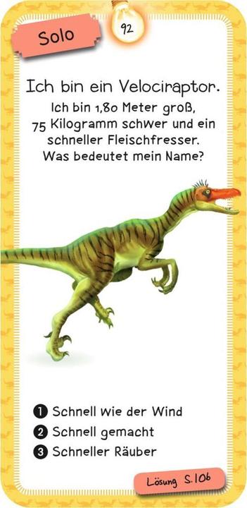 Productafbeelding MOS90376 - De Dinosaurus Quiz, kaartspel, 2-5 spelers, vanaf 8 jaar (DE editie) (Duits)