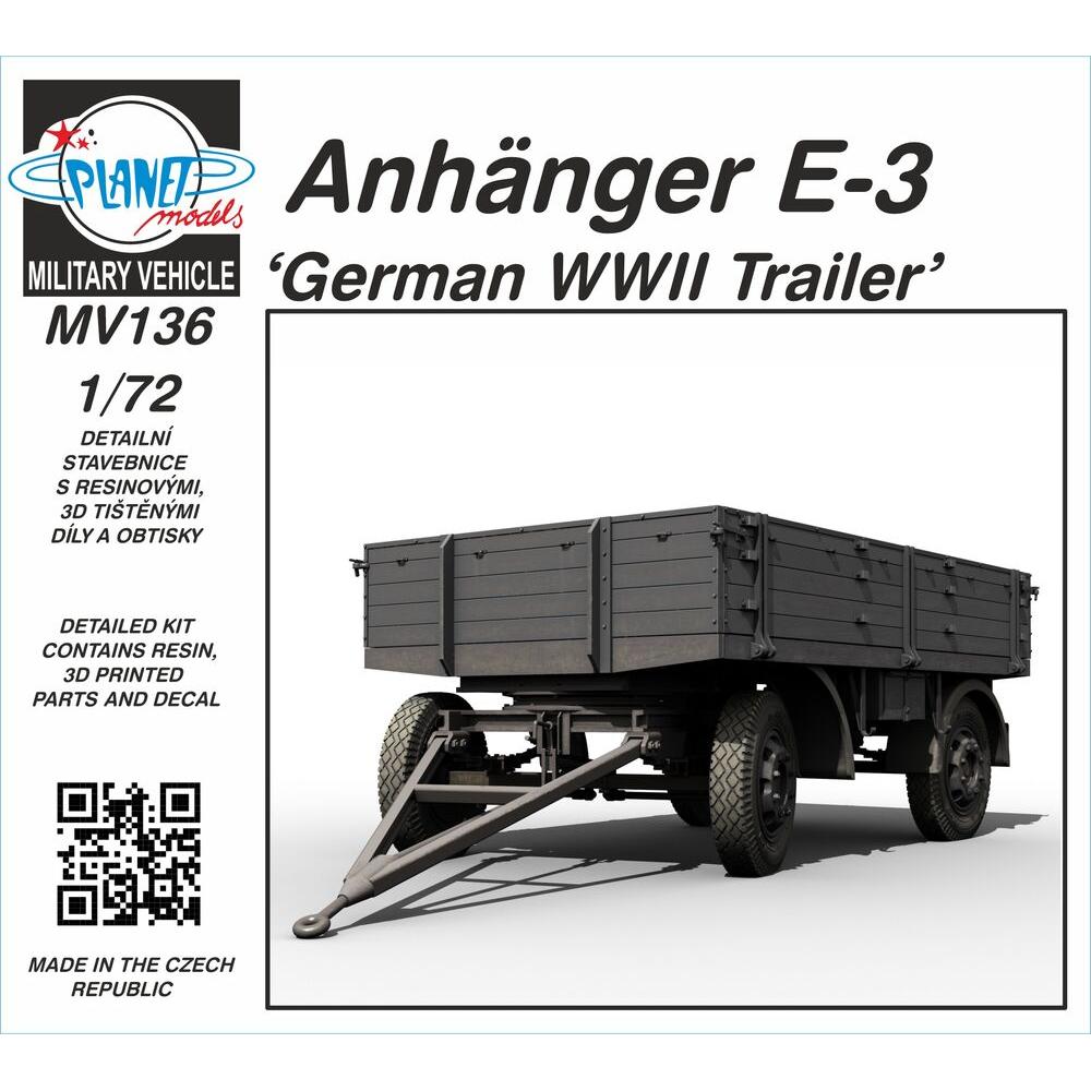 Planet Models Anhänger E-3 ‘German WWII Trailer’