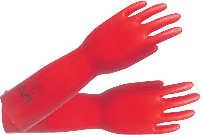 Ansell Chemikalienschutzhandschuhe AlphaTec Sol-Vex 37-900 Größe 10 rot EN 388, EN 374, ISO 9001 PSA Katego (10)