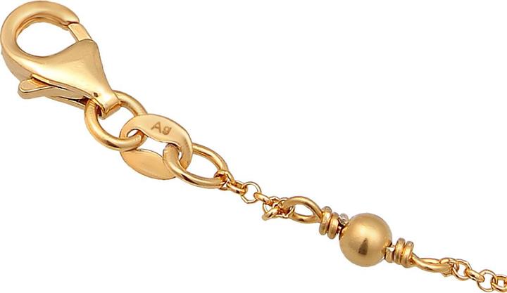 Immagine prodotto Elli Bracciale catena piselli perle d'acqua dolce coltivate argento 925 (16 cm, Argento 925 placcato oro, Nessuna pietra, Perle coltivate d'acqua dolce)