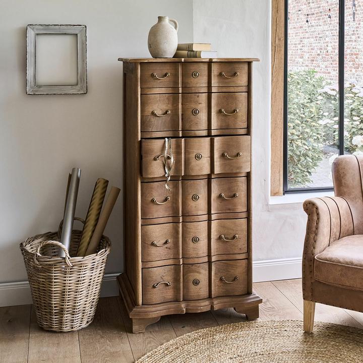 Produktbild Loberon Kommode Aiguillon braun (63 x 49 x 129 cm)