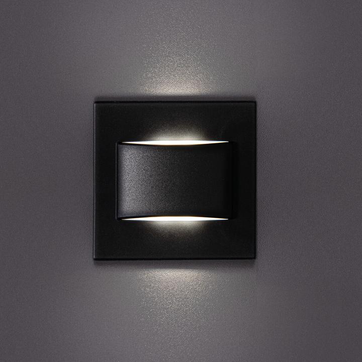 Actual product image Kanlux Laiptų rėmas Kanliux LED 12V 1,5W ERINUS LED L B-NW 4000K 30 lm juodasis 33337 (30 lm)