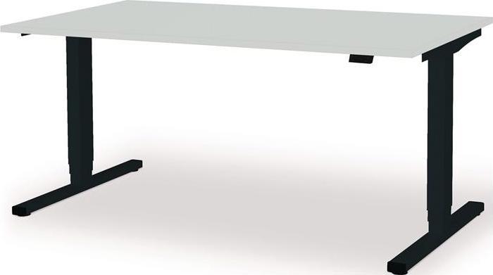 Image du produit Mauser Poste de travail debout/assis levero H650-1250xL1600xP800mm gris anthracite, RAL 7016/gris clair