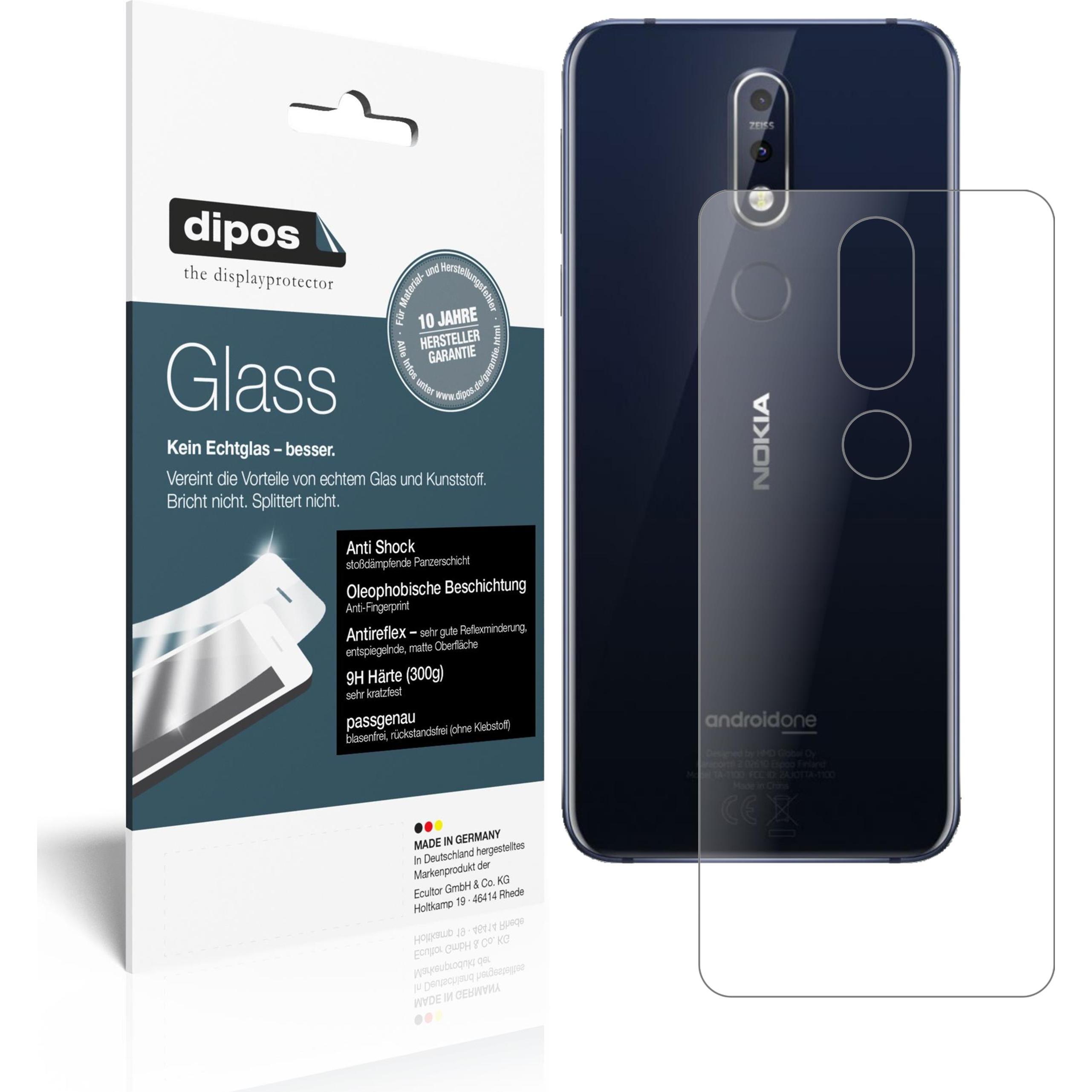 Dipos Displayschutz Anti-Shock (1 Stück, Nokia 7.1), Smartphone Schutzfolie, Transparent