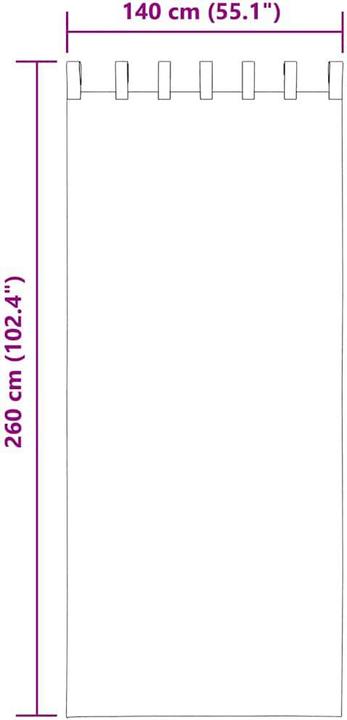 Actual product image vidaXL Voile Vorhang (140 x 260 cm)