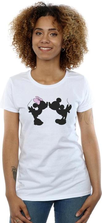 Immagine prodotto Disney Mickey Minnie Kiss Silhouette Maglietta Donna (XXL)