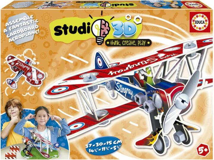 Actual product image Educa 19185 Studio 3D Construction 56 pcs. The Airplane (Paper and plastic parts) (56 pieces)