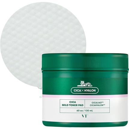Actual product image VT Cosmetics Cica Hyalon Soft Toner Pad with 0.5% Salicylic Acid - Soothing Repair and Anti-Acne (Facial cleansing wipes)