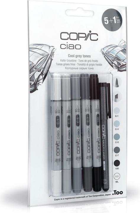 Image du produit Copic Tonalités de gris (6x)