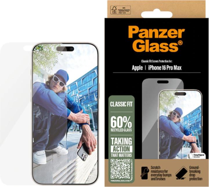 Produktbild PanzerGlass Classic Fit (1 Stück, Apple iPhone 16 Pro Max)