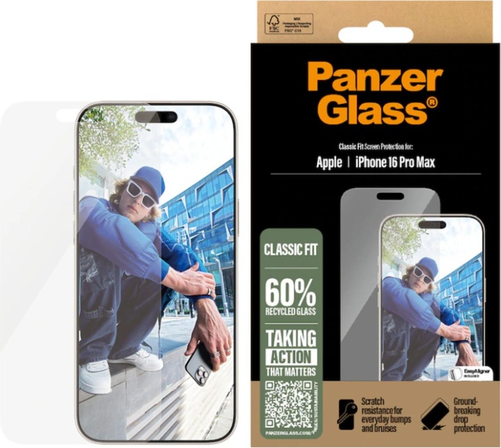 Productafbeelding PanzerGlass Klassieke pasvorm (1 Stuk, Apple iPhone 16 Pro Max)