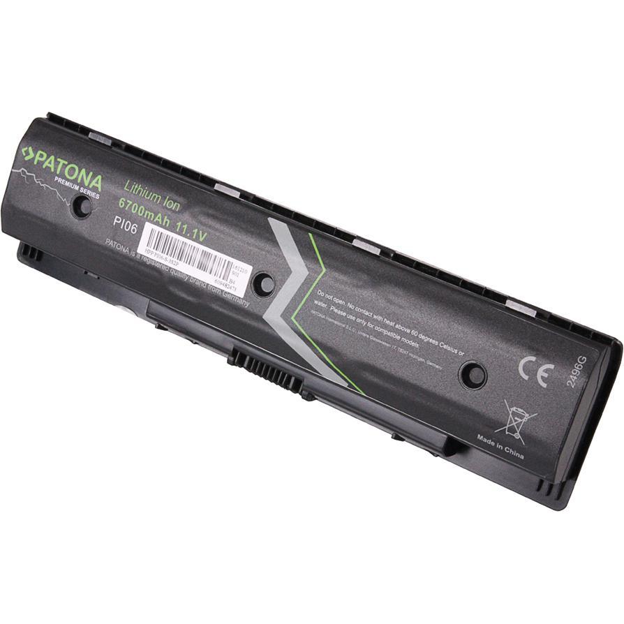 Patona Batteria f. HP PI06 Padiglione 17 14t 14z 15t 15z 17-E010ED (6 cubicoli, 6700 mAh), Batteria per notebook, Nero
