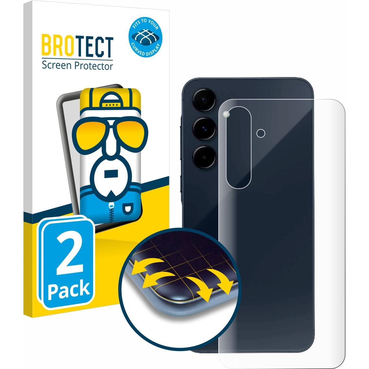 BROTECT Full-Screen Displayschutz (2 Stück, Samsung Galaxy A35), Smartphone Schutzfolie, Transparent