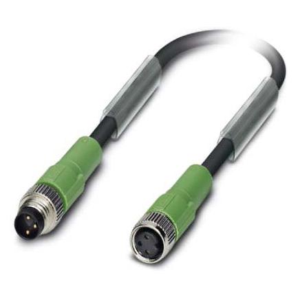 Phoenix Contact 1415880 Sensor/actuator verbindingskabel 3 m Aantal polen: 3 1 st., Kabels + Stekkers, Zwart