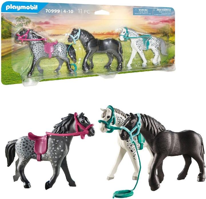 Immagine prodotto Playmobil 3 cavalli: Frisone, Knabstrupper e Andaluso (70999, Paese Playmobil)