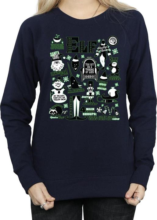 Immagine prodotto Elf Infographic Poster Felpa Donna (S)