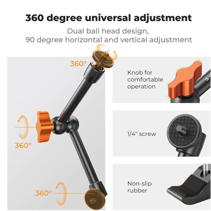 Immagine prodotto K&F Concept Super Clamp & Magic Arm