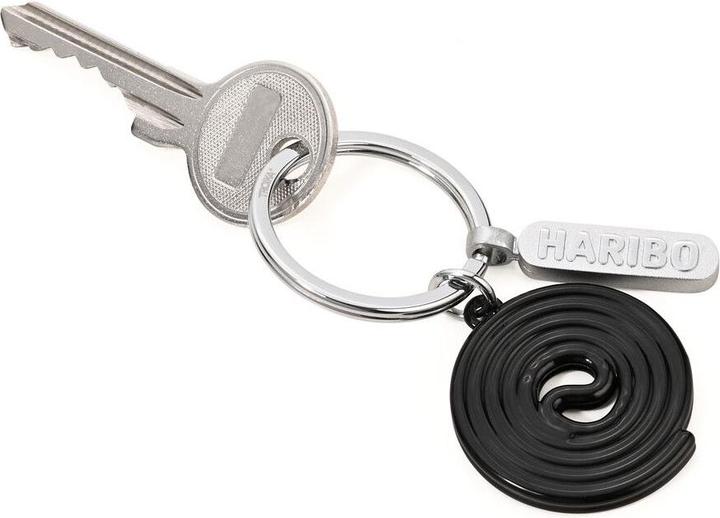 Actual product image Troika HARIBO LAKRITZ liquorice keyring, black