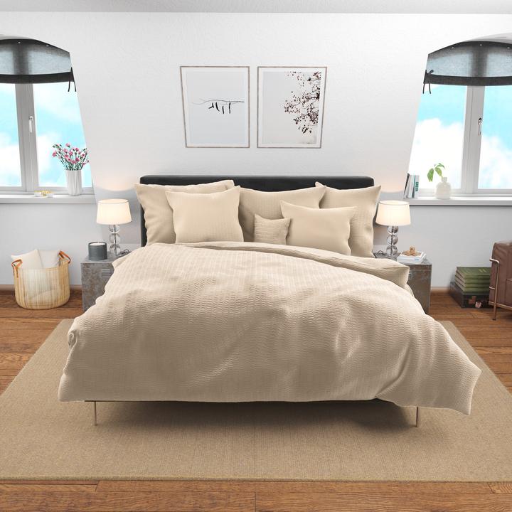 Produktbild Lotus Bettwaren Bettwäsche Satin Seersucker uni (Kopfkissenbezug, 65 x 100 cm)