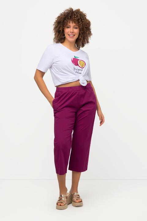 Produktbild Ulla Popken 7/8-Hose Ruby, geformtes Knie, gerades Bein, Elastikbund (56)