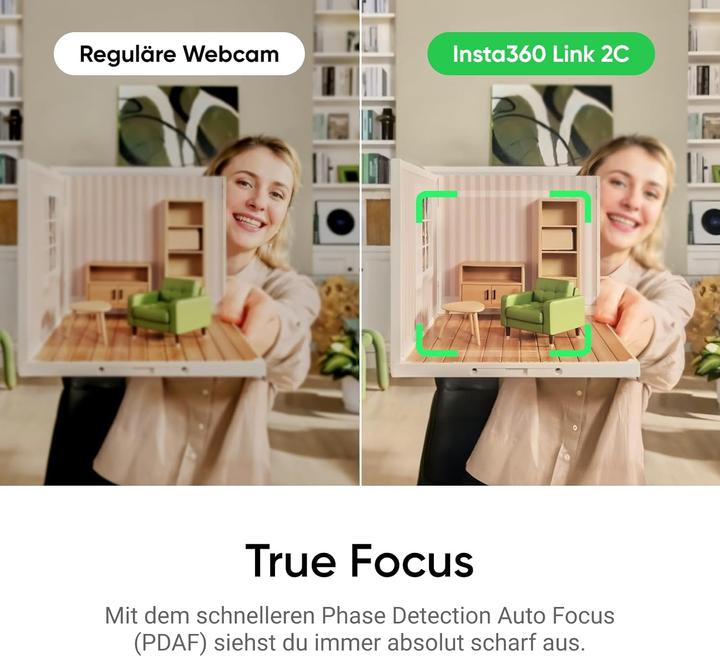 Immagine prodotto Insta360 Link 2C Standard 4K Webcam mit Auto-Framing und HDR