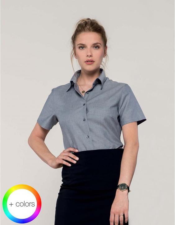 Produktbild Russell Collection Easy Care Oxford Bluse Kurzarm (6XL)