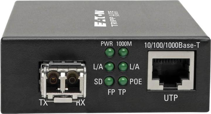 Image du produit Eaton TRIPPLITE Gigabit Multimode Fibre to Ethernet Media Converter PoE+ - International Power Cable