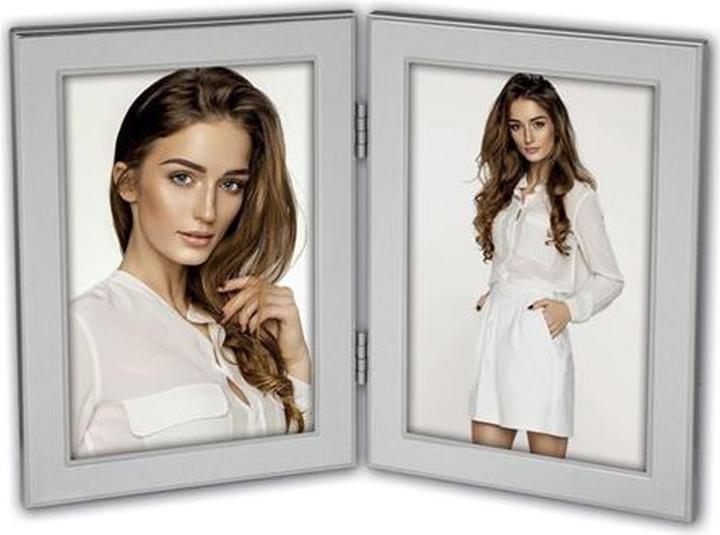 Productafbeelding ZEP Fotolijst S4025 Olimpia Zilver Dubbel 2x13x18 cm
