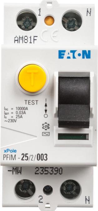 Immagine prodotto Eaton RCD, 25A, 2p, 30mA, tipo AC 235390