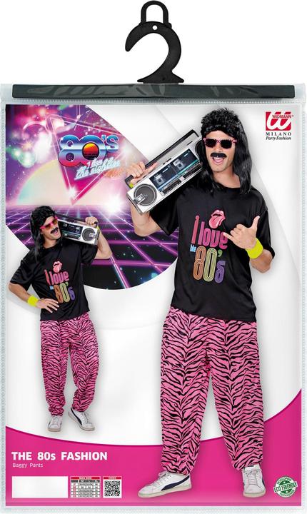 Produktbild Widmann 80er Jahre - Pinke Zebra Hose (XL)