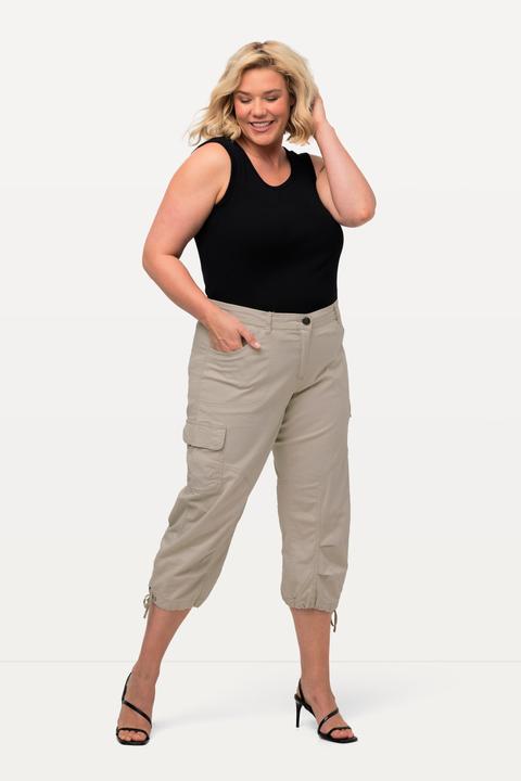 Immagine prodotto Ulla Popken Pantaloni cargo a 7/8 con cintura comoda (50)