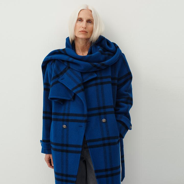 Immagine prodotto H.A.D. Karierter Schal-Mantel