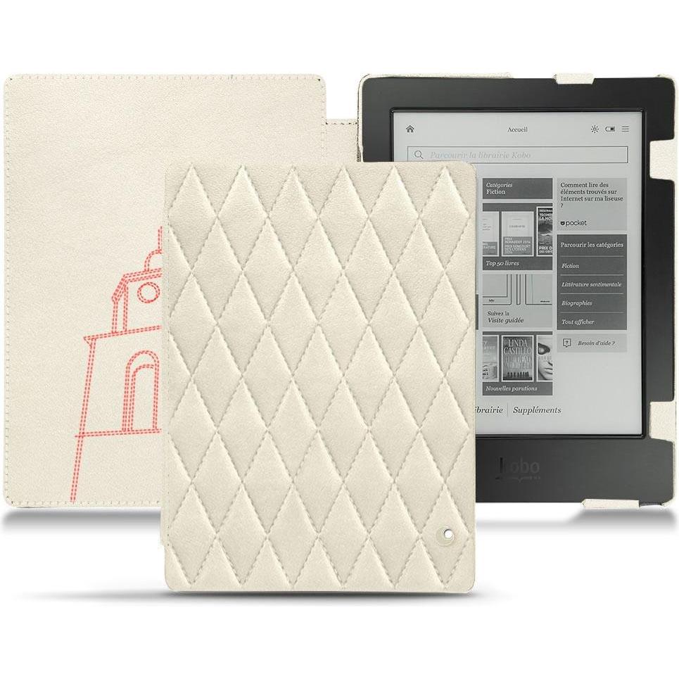 Noreve Lederschutzhülle horizontal (Aura H2O), Tablet Hülle, Weiss