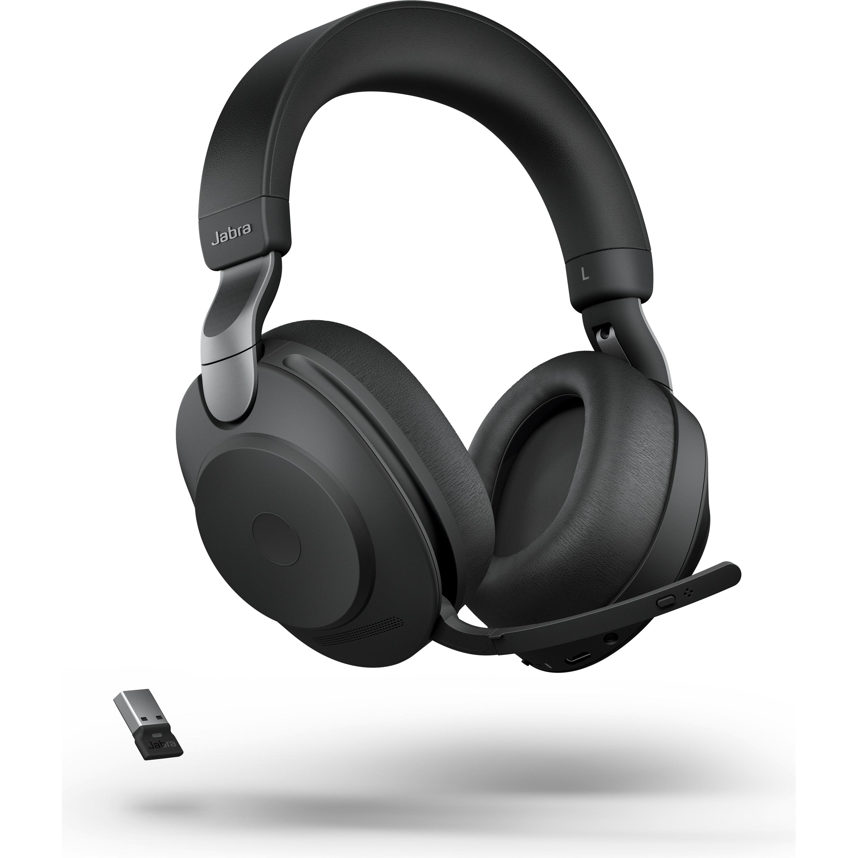 Jabra Evolve2 85 (Kabellos, USB-A), Office Headset, Schwarz