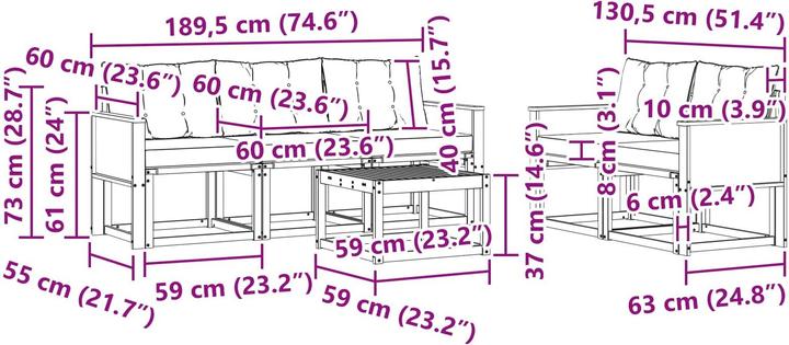 Image du produit vidaXL Outdoor-Sofa