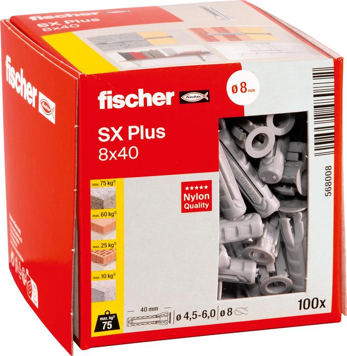 Produktbild Fischer Dübel SX Plus 8x40 (100 Stk.)