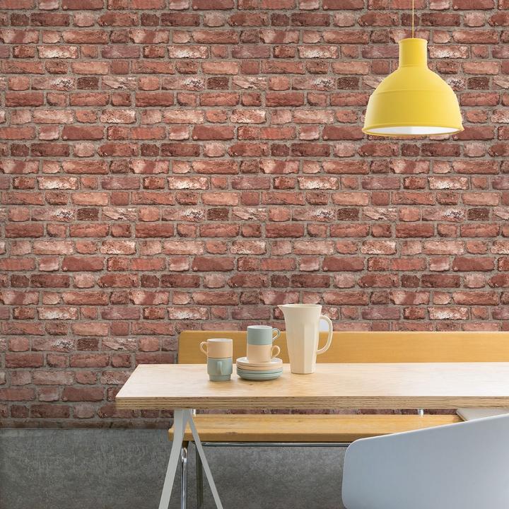 Actual product image Grandeco Brick Effect Vinyl Wallpaper (53 x 1000 cm)