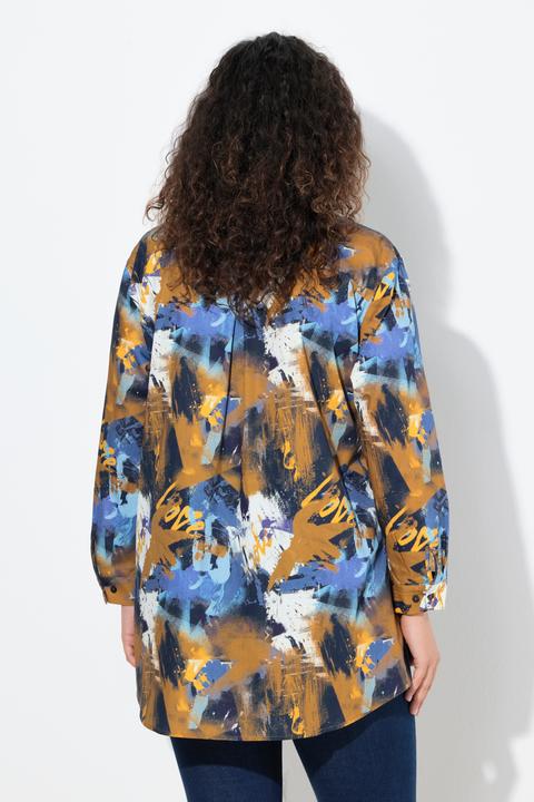 Immagine prodotto Ulla Popken Camicia con retro più lungo, colletto da camicia e maniche lunghe (60)