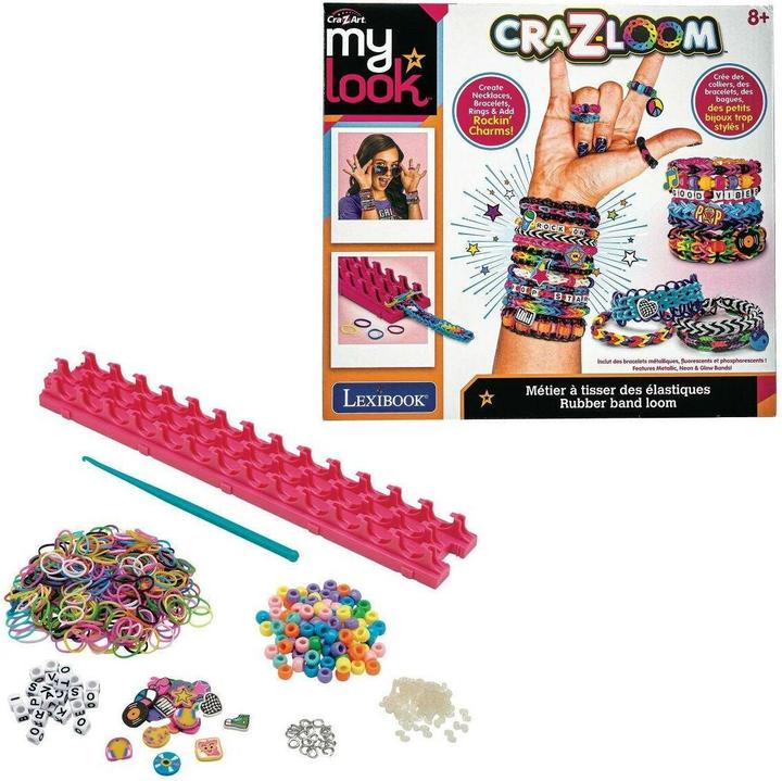 Immagine prodotto Lexibook Cra-Z-Art - Rock 'n' roll Rubber Band Loom Bracelets (CRLOOM6)