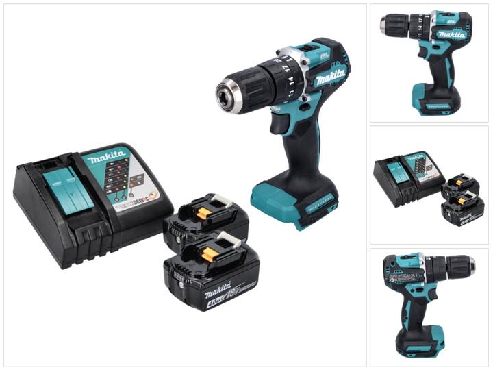 Produktbild Makita DHP 487 RM Akku Schlagbohrschrauber 18 V 40 Nm Brushless + 2x Akku 4,0 Ah + Ladegerät