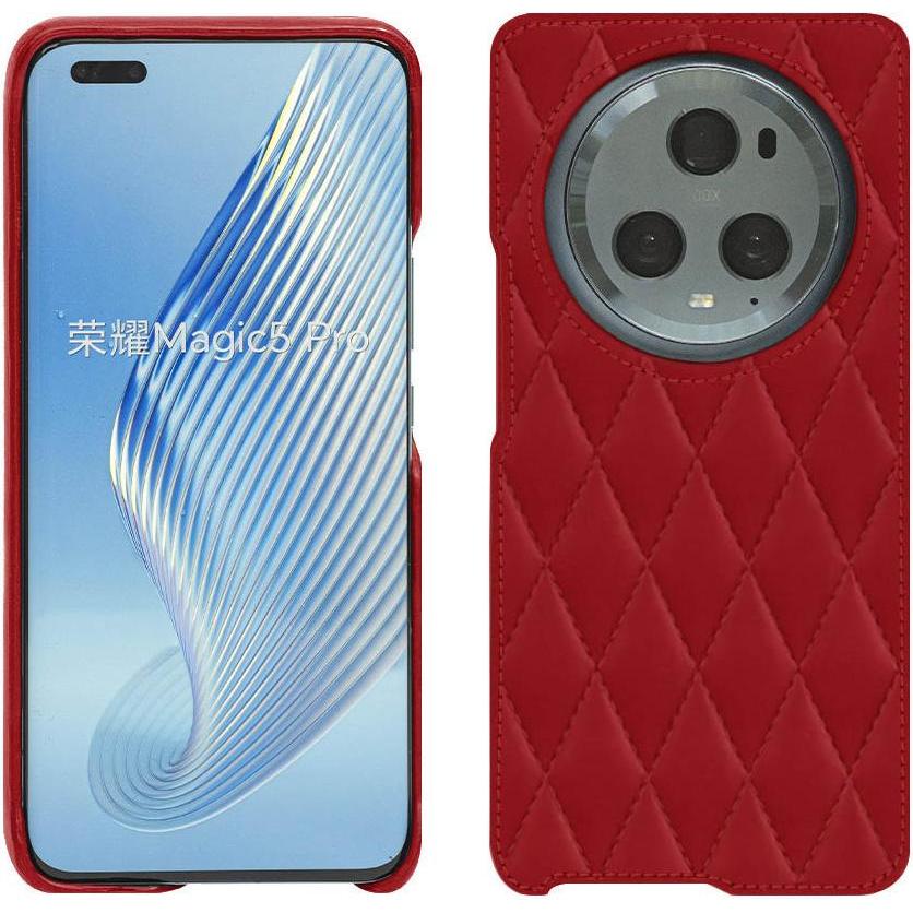 Noreve Lederschutzhülle (Honor Magic5 Pro), Smartphone Hülle, Rot