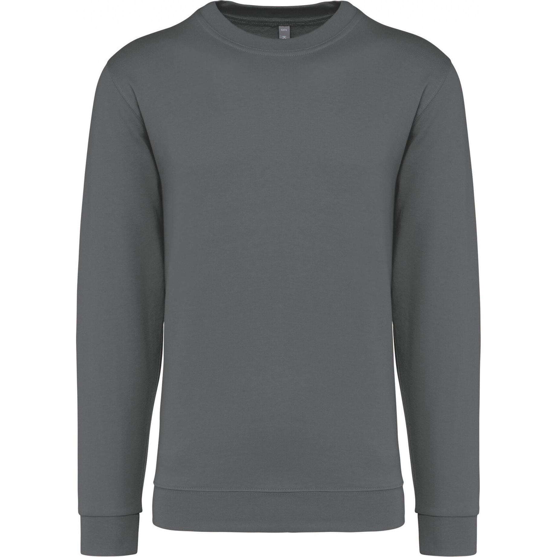 Kariban, Pullover, Sweatshirt mit Rundhalsausschnitt, Grau, (3XL)