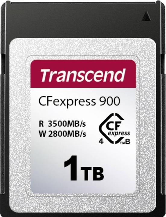 Actual product image Transcend Carte CFE900 CFexpress 1 TB (1000 GB, CFexpress type B)