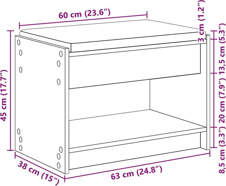 Image du produit vidaXL Flurbank (38 cm)