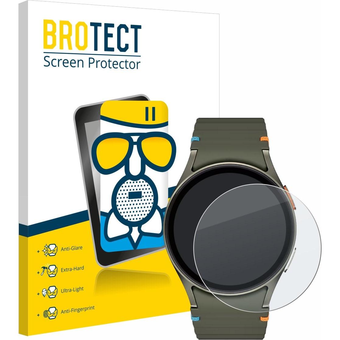 BROTECT Schutzglas Schutzfolie Glas Folie Displayschutz matt, Smartwatch Schutzfolie, Grau