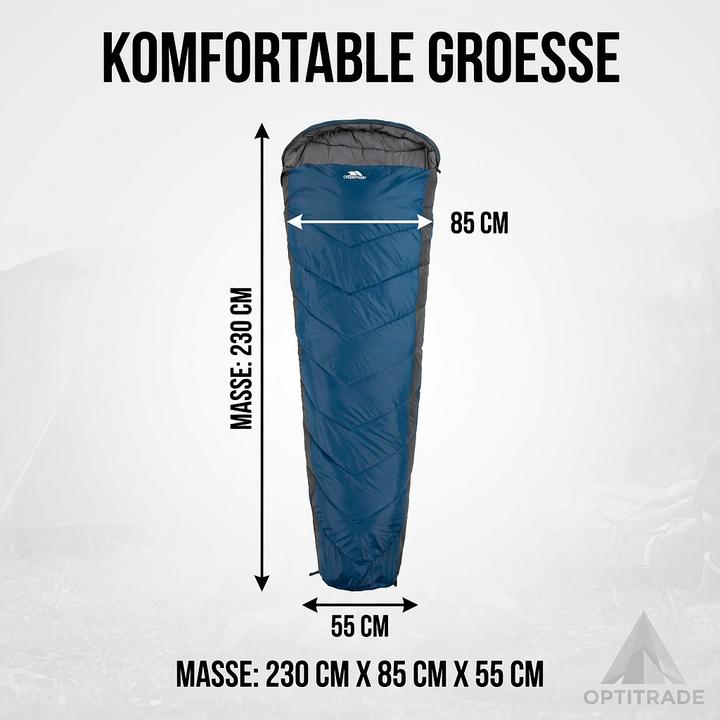 Actual product image Trespass DOZE 3 Seasons Sleeping Bag (230 cm)