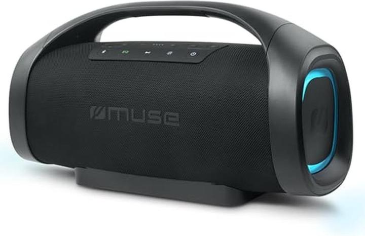 Actual product image Muse Portable Bluetooth Speaker Splash Proof, Black (10 h, Rechargeable battery operated)