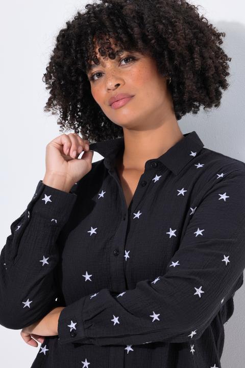 Immagine prodotto Angel of Style Blusa di mussola dal taglio oversize con ricami floreali (56)